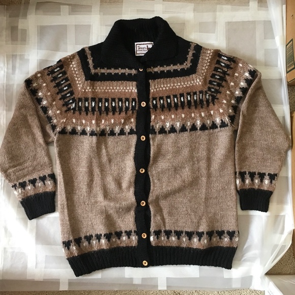 NWOT Alpaca Connection Button Up Cardigan Sweater Fair Isles. - Picture 1 of 6